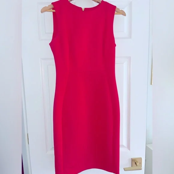 slim fit dress slacks Antonio Berardi Red Back Zipper Dress- Size 42 – The Saved Collection main image 1